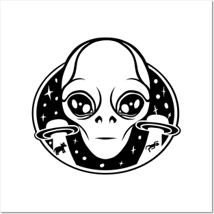 Alien Abduction UFO Extraterrestrial Flying Space Aliens Posters and Art